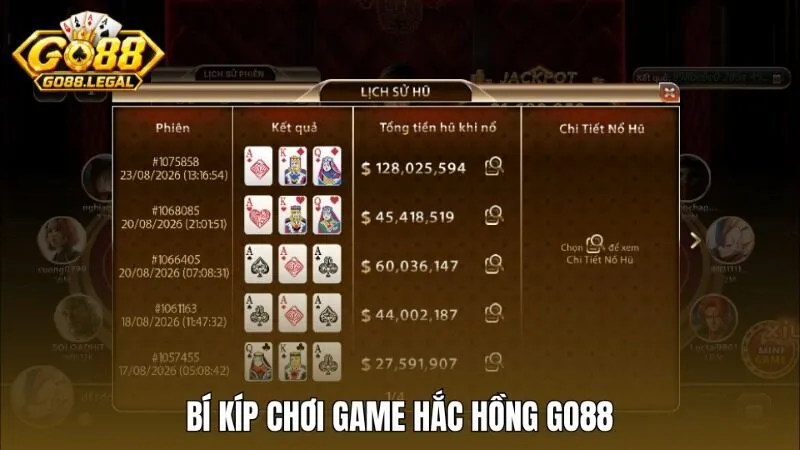 Luật chơi Hắc hồng Go88 như thế nào?