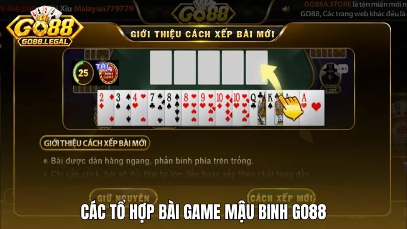 Các tổ hợp bài trong Mậu Binh Go88 từ bé đến lớn