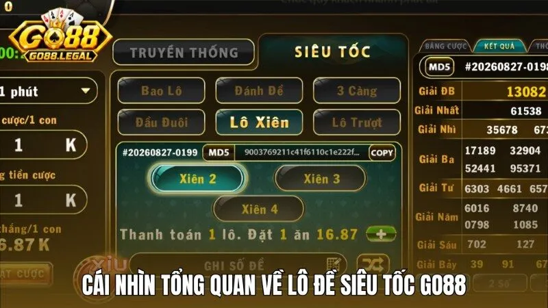 Tổng quan về game Lô đề siêu tốc Go88