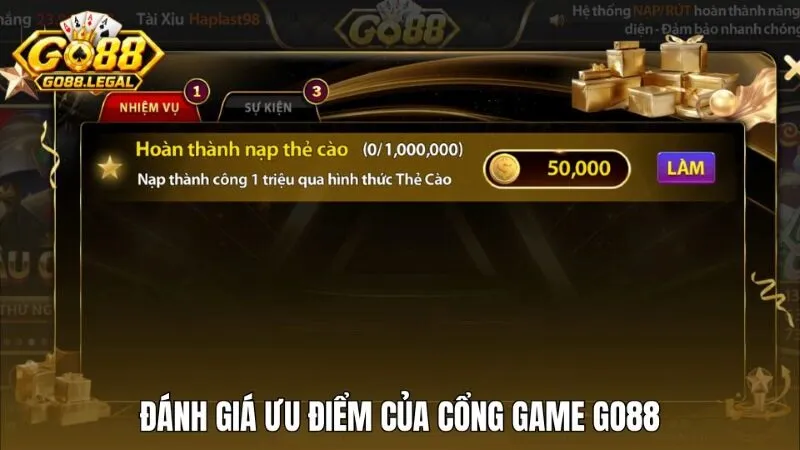 Đánh giá các ưu điểm tạo nên Go88 nổi tiếng thị trường
