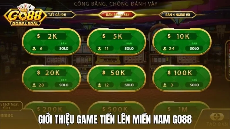 Đôi nét game đánh bài Tiến lên miền Nam Go88