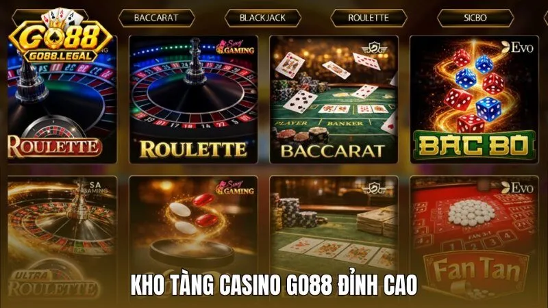 Kho tàng trò chơi Casino Go88 đỉnh cao nhất